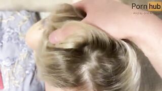 Her ass was gapped and stuffed by my throbbing cock, and she moaned sadly