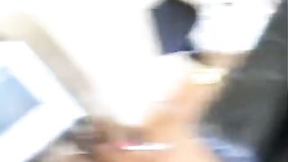 Red net stockings feetjob - hot action