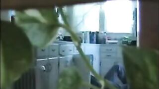 A married couple has sex while walking naked in their apartment
