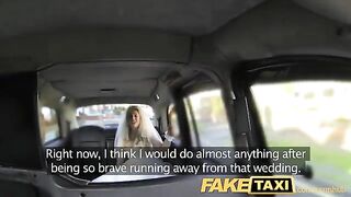 The bride got fucked by taxi driver before the wedding