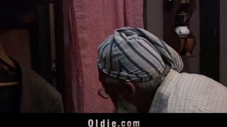 The grandfather punished his granddaughter for her bad behaviour