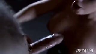 The related slave licks the pussy of the mistress in stockings