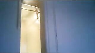 A wife runs around the house in thongs with the military