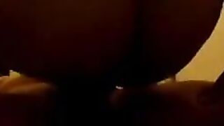 A woman with a sagging belly after childbirth gets fucked by two guys
