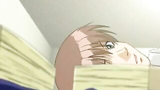 Hentai girl with big eyes will make a stunning blowjob