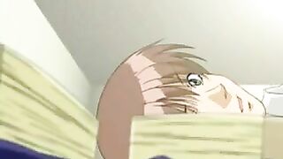 Hentai girl with big eyes will make a stunning blowjob