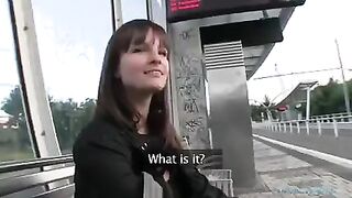Brunette babe agreed to get fucked for a cash reward
