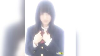 A Japanese school girl masturbates herself in the hottest way