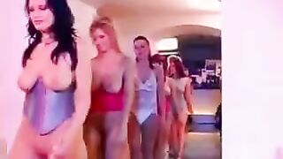 Gangbang with a girl with big natural tits, a beautiful and hot MILF