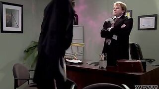 The boss forces sex with his subordinate on the table