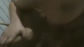 A BBW woman danced naked in front of her husband, showcasing her curves in a steamy homemade scene