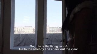 The tourist girl paid for the roof over her head in a daring way