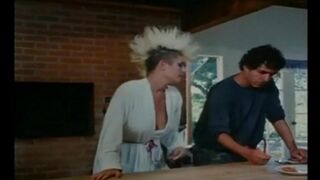 Hot girls watching retro porn and fucking like pros