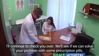 A girl is being examined by a doctor in this hot scene