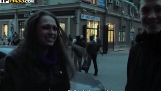 A real pick-up in Russian with an amazing interracial threesome scene