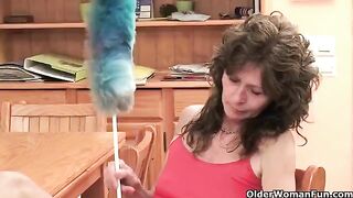A mature woman caresses her pussy in a sensual masturbation session