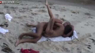 Real hidden shooting on the beach with some brave teens18+