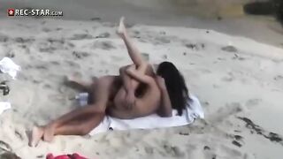 Real hidden shooting on the beach with some brave teens18+