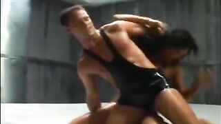 The long fight ended with oil sex and big tits action