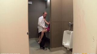 I met the restaurant waiter in the bathroom, he engaged in intimate acts with me, and I performed oral until he reached a climax