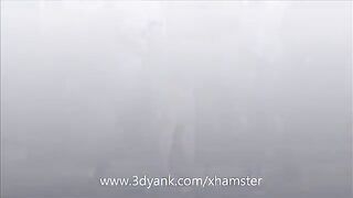 A hot anime bitch is getting fucked by two big monsters
