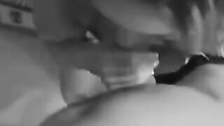 The girl is not embarrassed to stick her dick and sperm in her mouth