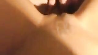 A thin beauty getting close up in an intense scene