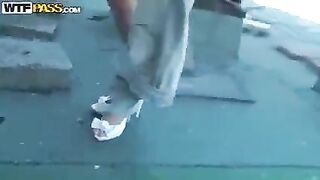 Tourist left his girl in the mountains and fucked a local babe