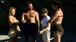 A hot chick is fucking with a guy on the tennis court
