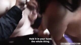 A drunk woman, even in her advanced pregnancy, could not resist and fucked