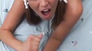 Standing blowjob, smooth basket and slave mouth action