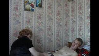 The old woman fucked by her son on a hidden camera