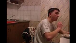 The kitchen is the place for raping a mom, not just for tips