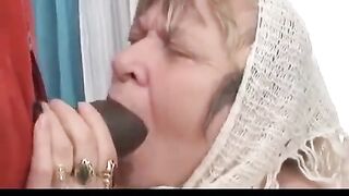 A sexy negro with a big dick fucks his grandmother