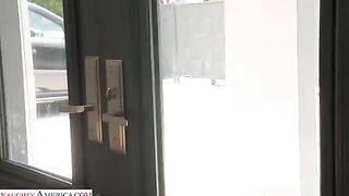 Skinny brunette takes a thick cock in her tight ass hole - Juicy