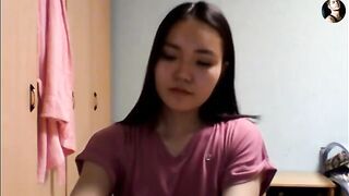 A figure appears on Skype and the guy fucks a Kazakh girl