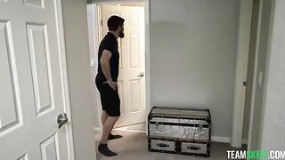 The guy licked the sweet red pussy of his sexy girlfriend