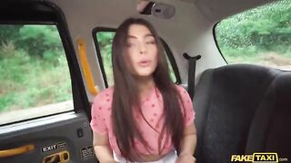 An angry girl is fucking with her boyfriend in the car