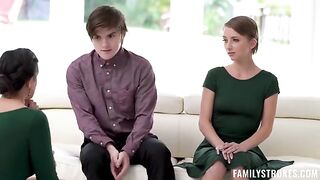 The stepson shared the holiday treat with his stepmother in a steamy encounter