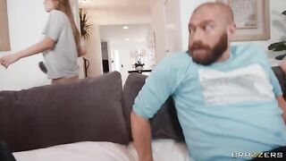 Horny girlfriend fucks a guy and takes his cum in her pussy