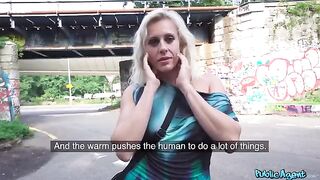 Blonde MILF in public fuck with no shame or conscience
