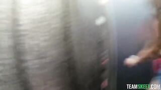 A girl rode a cock without using condoms and got cum on her face