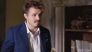 A billionaire fucks an activist on high heels in the kitchen