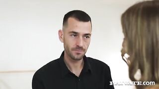 A hot dance teacher is trying to seduce her student with moves