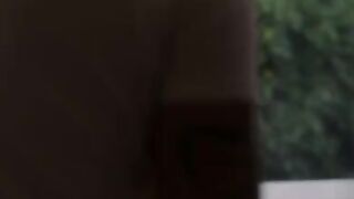 Two guys fucked the Asian brunette in her holes during the move