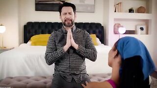 Stepdad caught Kira Noir in the act, but still allowed intimate yoga practice
