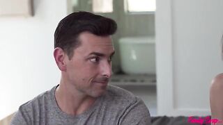 Trying on sexy underwear from swapmoms, a steamy bedroom scene unfolds