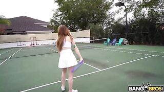 The girl is having a great sex session with her tennis coach