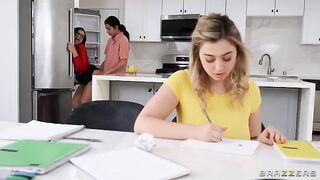 Tutor Tips & Big Natural Tits - unforgettable threesome with a twist