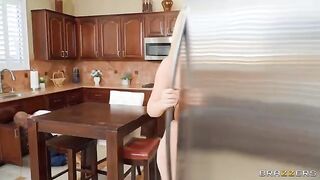 A woman with a limited mind is having fun on the table